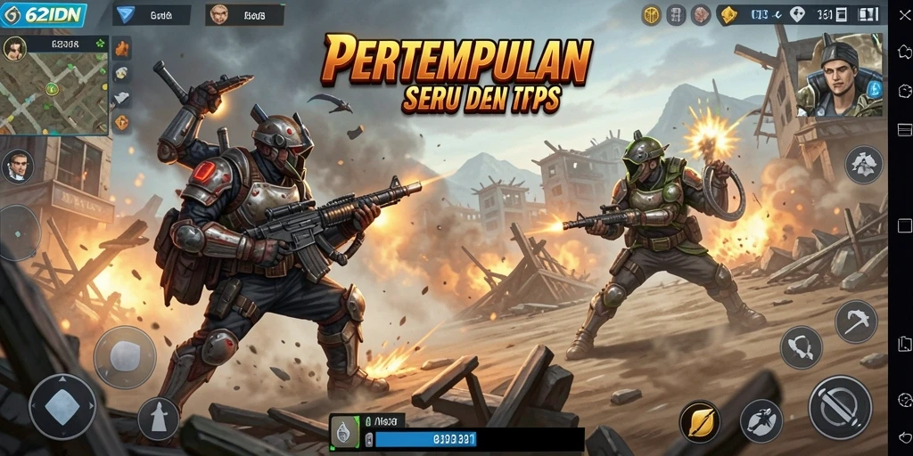 Tangkapan layar menampilkan aksi seru dari gameplay TPS 62IDN.