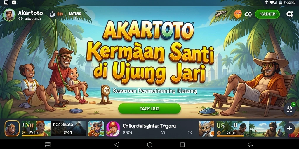 Tampilan gameplay AKARTOTO yang ceria dan menghibur.