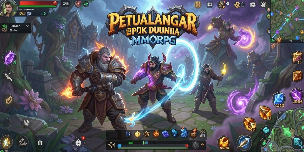 Menampilkan gameplay menarik dalam dunia MMORPG penuh petualangan.