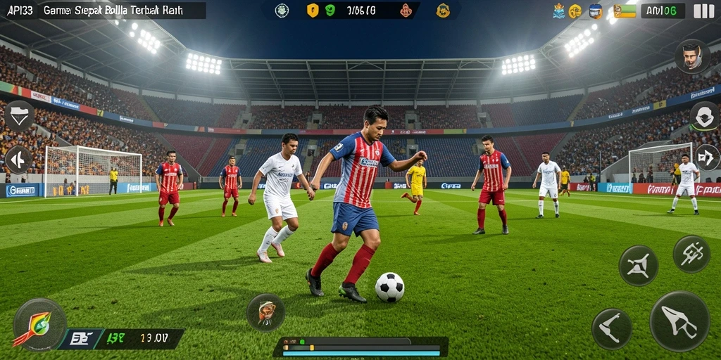 Tampilan gameplay seru dari API33 saat bertanding di lapangan.