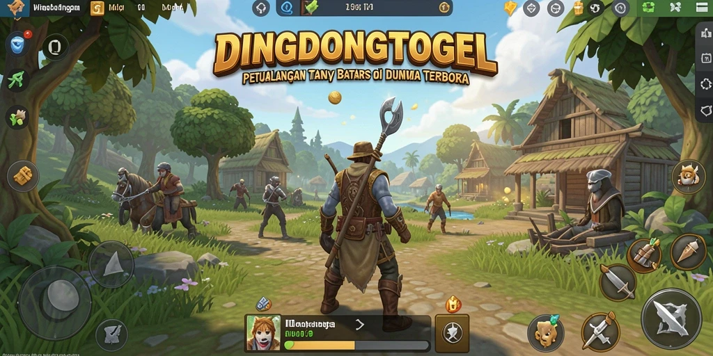 Tampilan gameplay seru dari DINGDONGTOGEL di dunia terbuka.