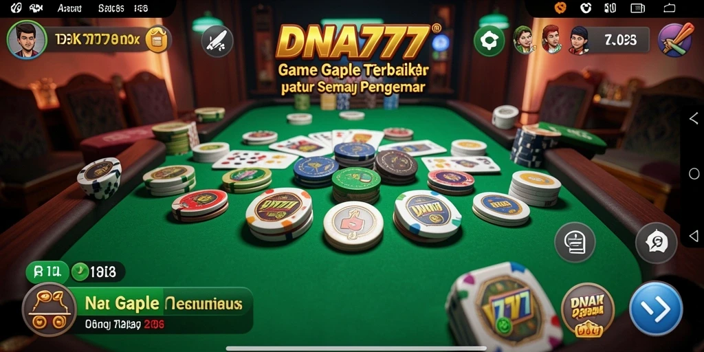 Tampilan gameplay seru dalam aplikasi Gaple DNA777.