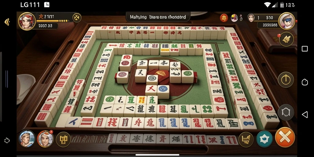 Tangkapan layar utama LG111 menampilkan gameplay Mahjong yang menawan.