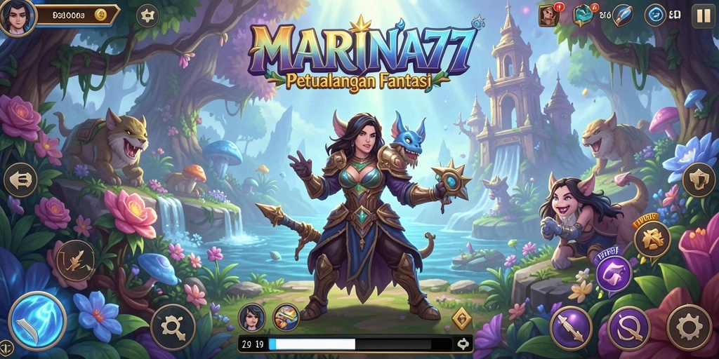 Tampilan gameplay RPG yang menarik dan mendebarkan di MARINA77.