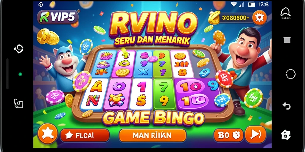 Tampilan utama RVIP5 menunjukkan gameplay Bingo yang seru.